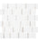 Full Sheet Sample - Metro Blend Thassos Skyline Irregular Stacked Natural Stone Mosaic - 12" x 12" Honed