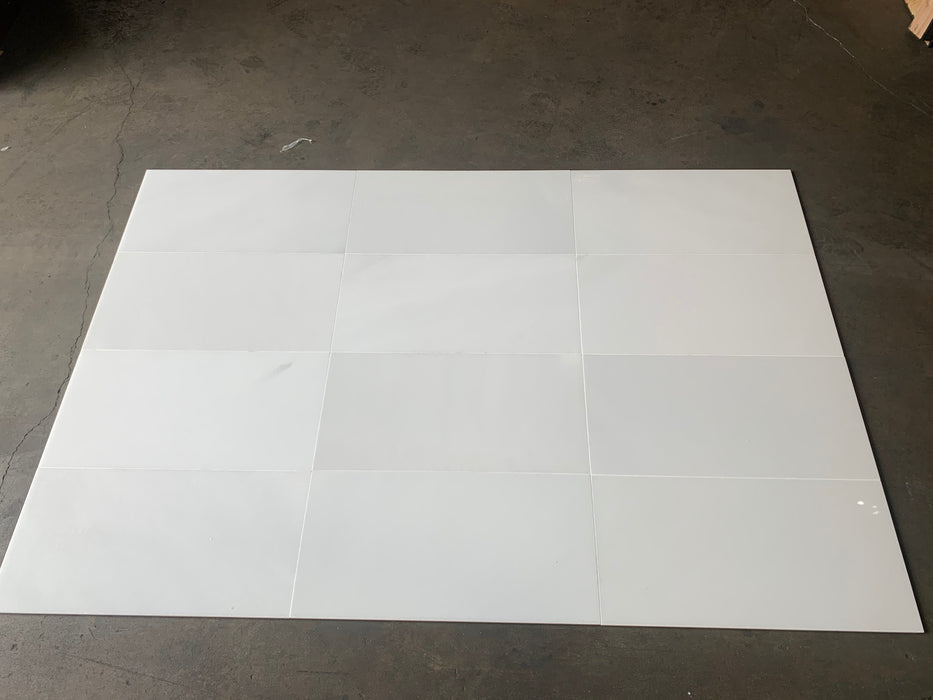 Thassos Polished Marble Tile - 12" x 24"