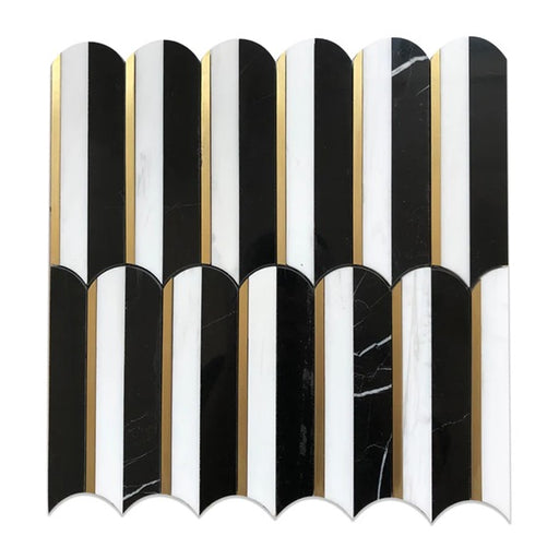Thassos / Nero Marquina / Brass Marble & Brass Polished 1