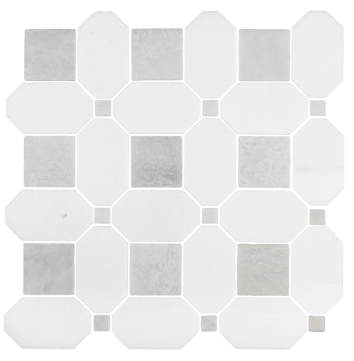 Thatch Natural Stone Iceberg Large Dot Mosaic Honed 1