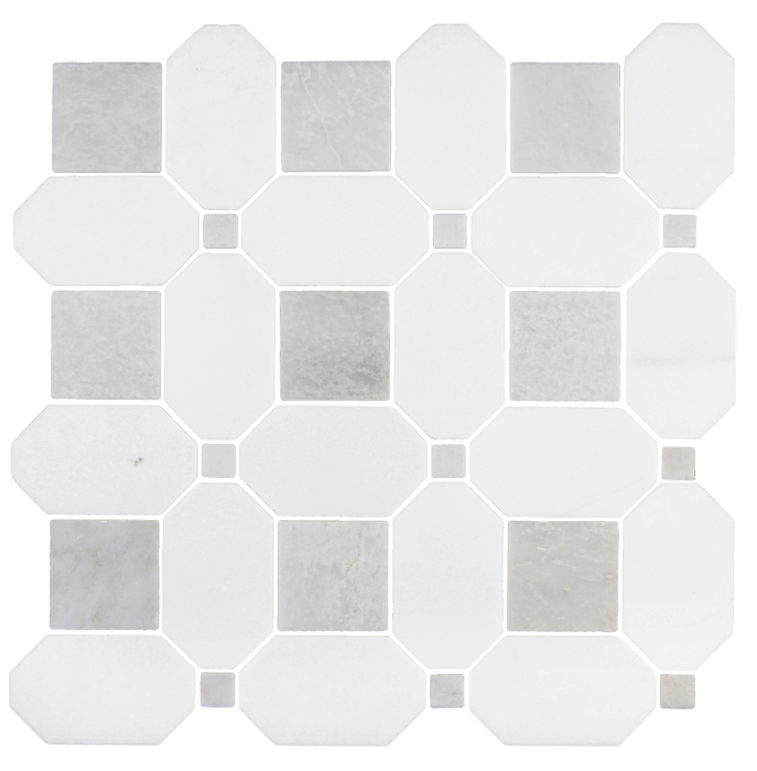 Thatch Natural Stone Iceberg Large Dot Mosaic Honed 1