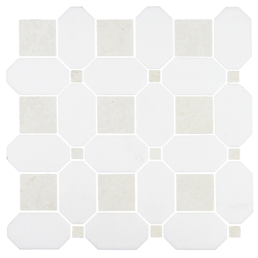 Thatch Natural Stone Nove Large Dot Mosaic Honed 1