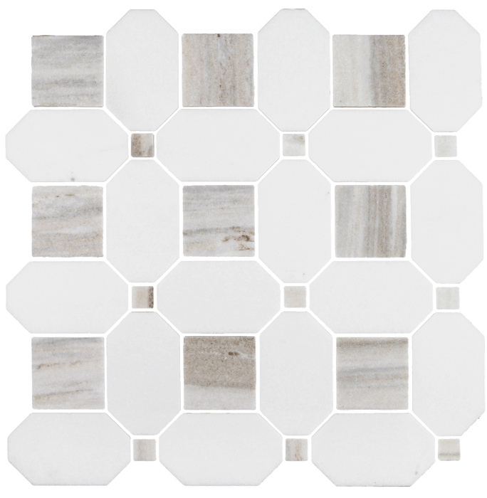 Thatch Natural Stone Skyline Large Dot Mosaic Honed 1
