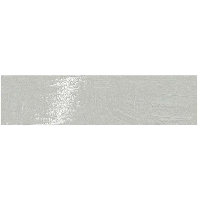 Full Tile Sample - Chromatova Pewter Porcelain Tile - 3" x 24" x 8 MM Glossy