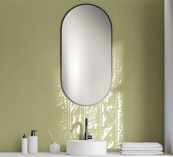 Playful Porcelain Olive Tile Glossy 3