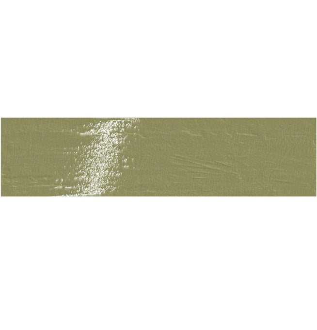 Full Tile Sample - Chromatova Sage Porcelain Tile - 3" x 24" x 8 MM Glossy