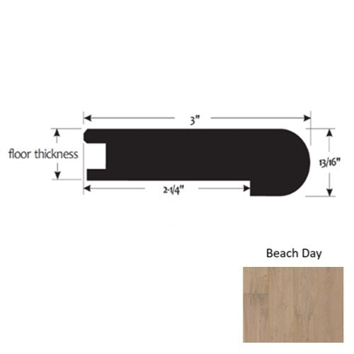 Gold Wood Beach Day Flush Stair Nose Urethane & Aluminum Oxide 1