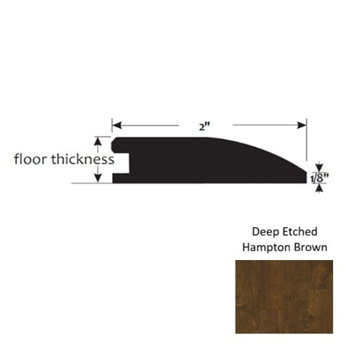 Gold Wood Deep Etched Hampton Brown Flush Reducer Urethane & Aluminum Oxide 1