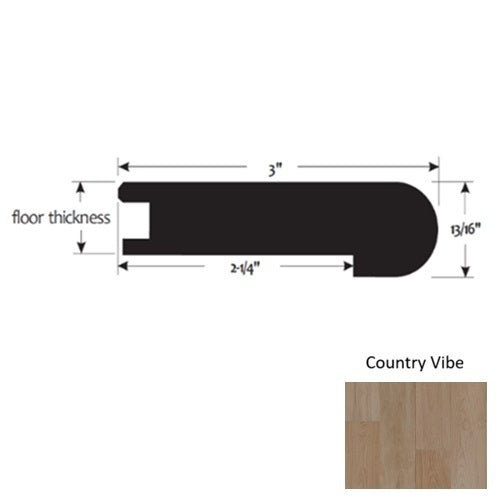 Platinum Wood Country Vibe Flush Stair Nose Urethane & Aluminum Oxide 1