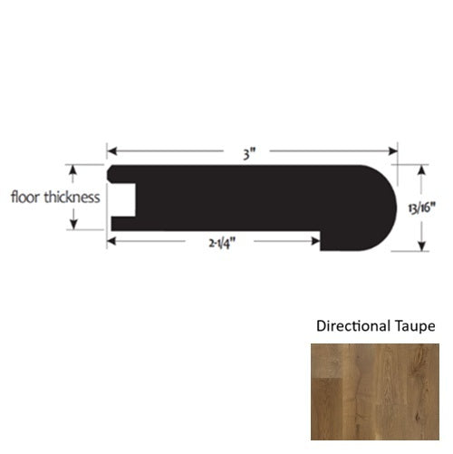 Platinum Wood Directional Taupe Flush Stair Nose Urethane & Aluminum Oxide 1