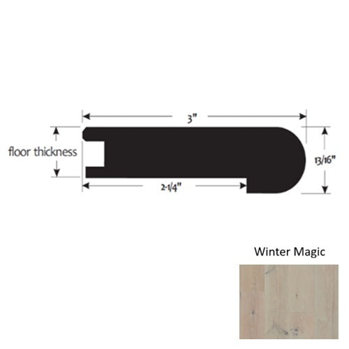 Platinum Wood Winter Magic Flush Stair Nose Urethane & Aluminum Oxide 1
