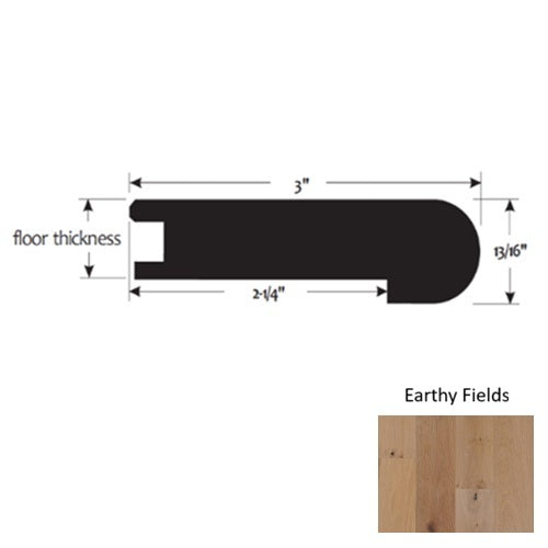 Silver Wood Earthy Fields Flush Stair Nose Urethane & Aluminum Oxide 1