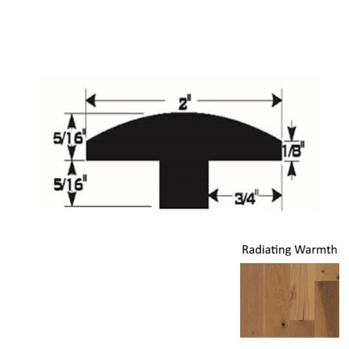 Silver Wood Radiating  Warmth T Molding Urethane & Aluminum Oxide 1