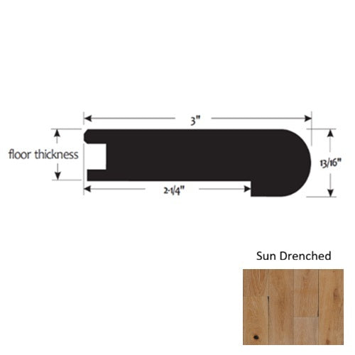 Silver Wood Sun Drenched Flush Stair Nose Urethane & Aluminum Oxide 1