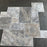 Titanium Chiseled & Brushed Travertine Versailles Pattern