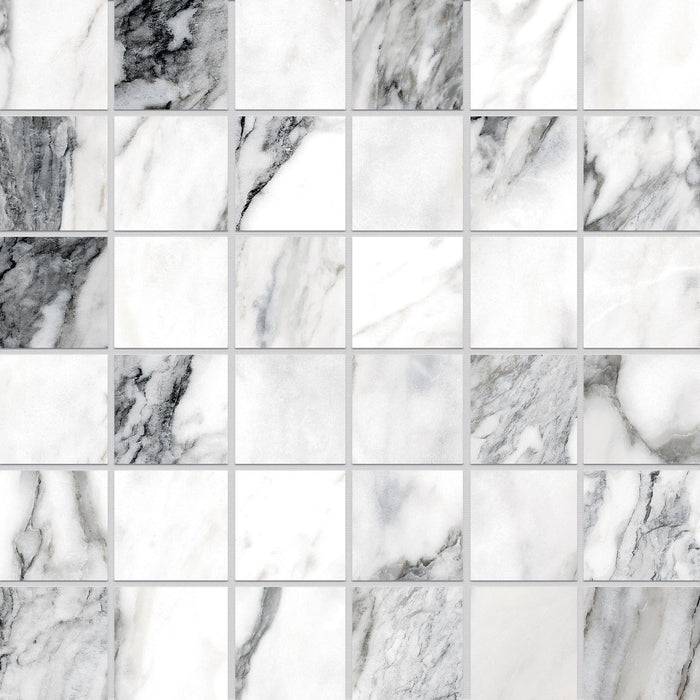 Full Sheet Sample - Touche Zebre Porcelain Mosaic - 12" x 12" x 9 MM Matte
