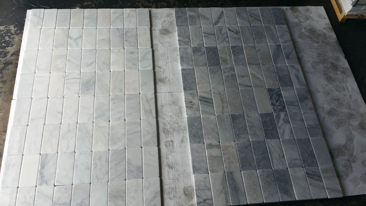Treviluci White Honed Marble Paver - 6" x 12" x 1 1/16" 2