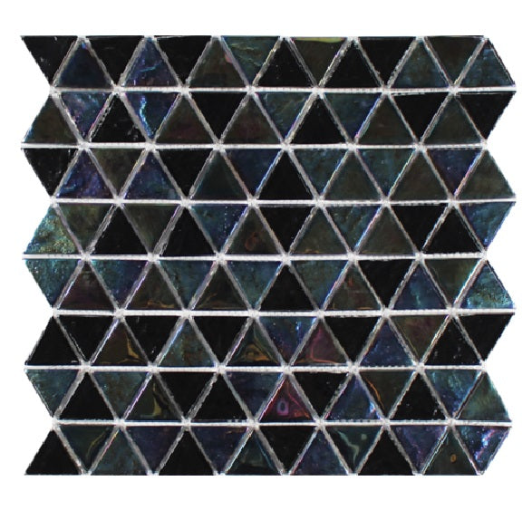 Triangle Glass Black Stone TASTRIA Mosaic Glossy 1