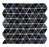 Full Sheet Sample - Aquatica Black Stone Triangle Glass Mosaic - 11.75" x 11.75" x 6 MM Glossy