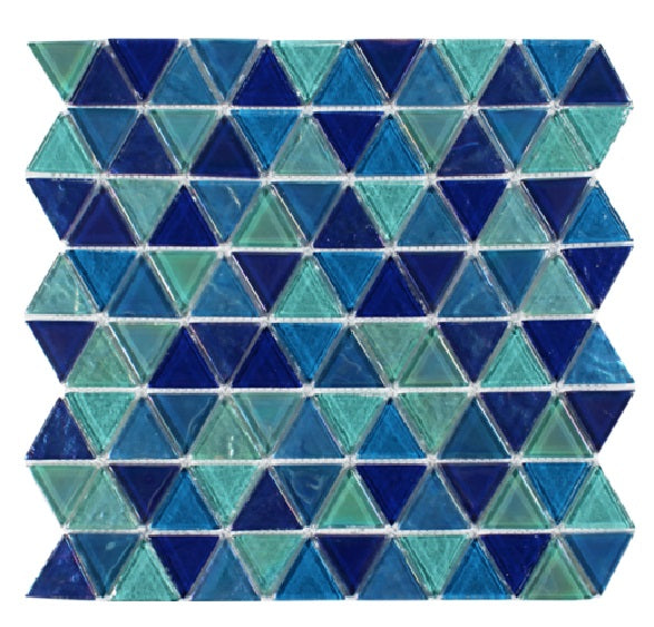 Triangle Glass Blend Stone TASTRIA Mosaic Glossy 1
