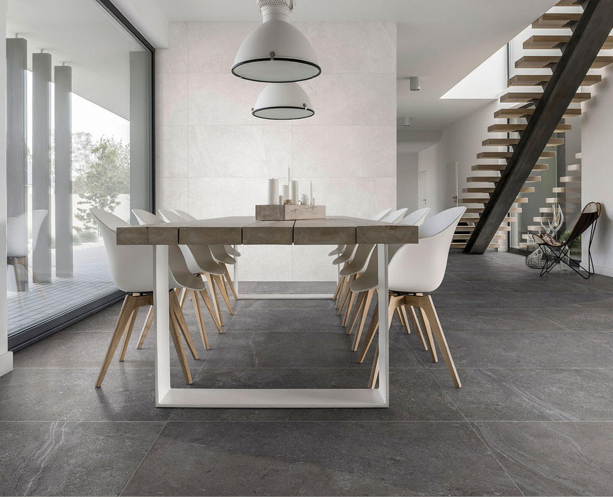 Trust White Porcelain Tile - 12" x 24" Honed