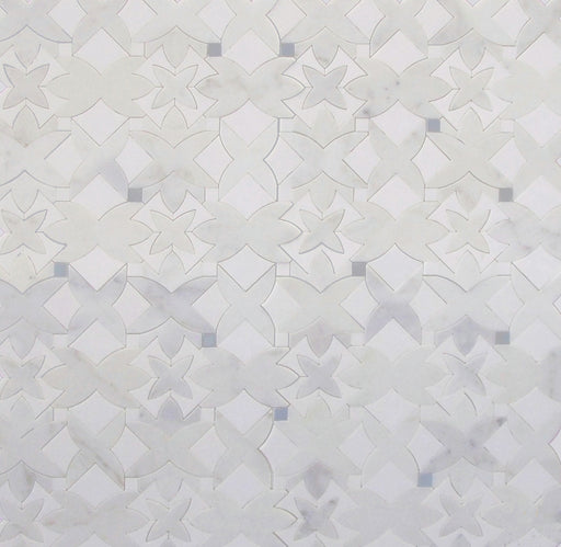 Tulip Waterjet Marble Mosaic - Flower Polished