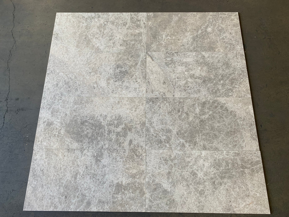 Tundra Gray Honed Marble Tile - 12" x 24" x 1/2"