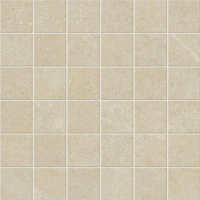Full Sheet Sample - Tycoon Buff Porcelain Mosaic - 12" x 12" x 8 MM Matte