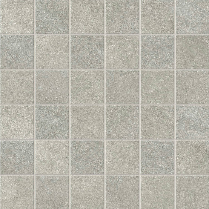Full Sheet Sample - Tycoon Smoke Porcelain Mosaic - 12" x 12" x 8 MM Matte