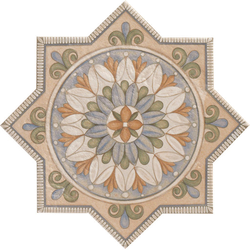 Umbria Deco A Porcelain Mosaic - Star