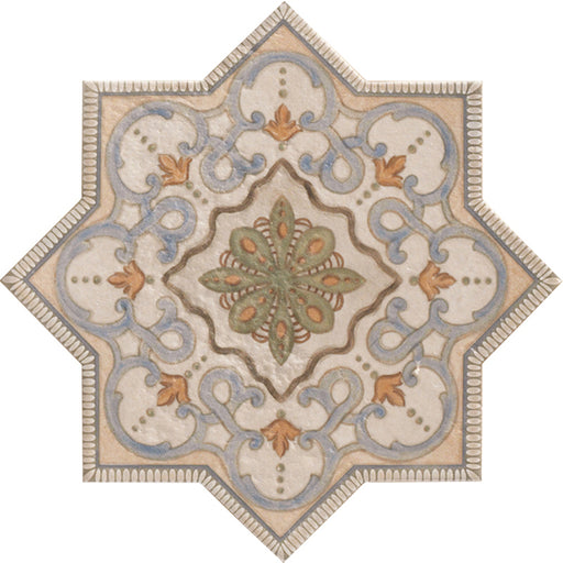 Umbria Deco B Porcelain Mosaic - Star