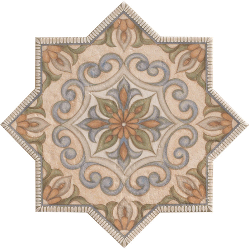 Umbria Deco C Porcelain Mosaic - Star