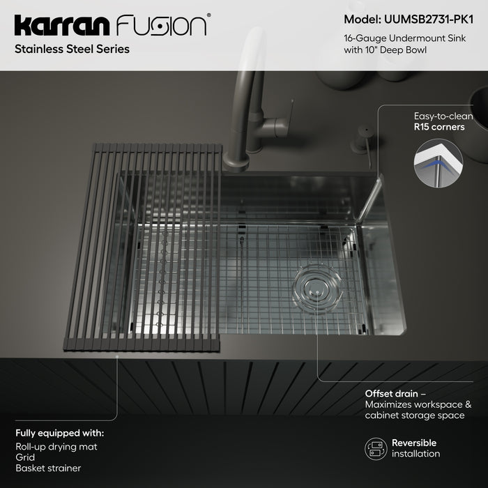 Stainless Steel Stainless Steel Kitchen Sink Satin Brushed 6