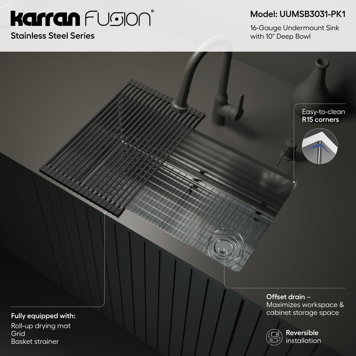 Stainless Steel Stainless Steel Kitchen Sink Satin Brushed 6