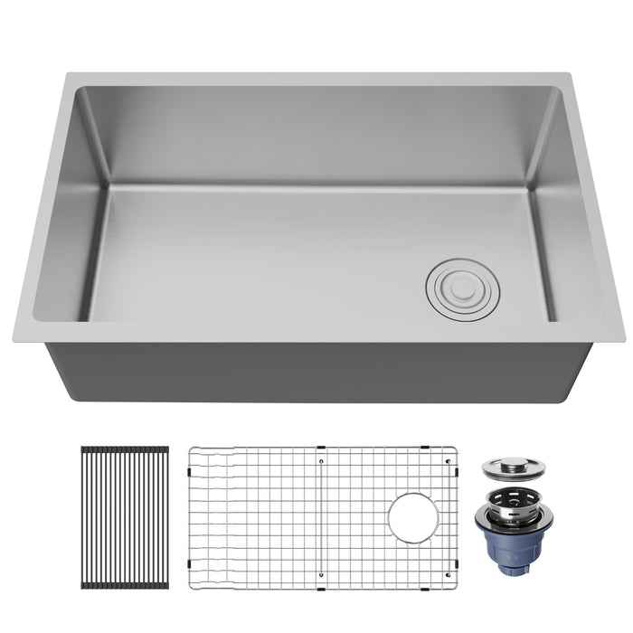 Stainless Steel Stainless Steel Kitchen Sink Satin Brushed 1