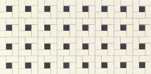 Unglazed Mosaics Biscuit / Black Dot 0A20