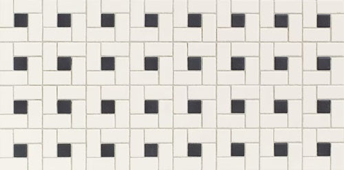 Unglazed Mosaics Ice White / Black 0A70