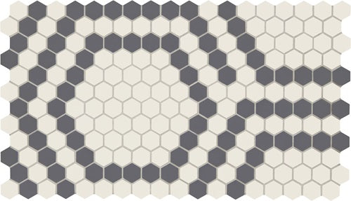 Unglazed Mosaics Ice White / Light Smoke Honeycomb Light AO17