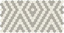 Unglazed Mosaics Ice White / Black / Light Smoke Vintage Revival Hexagon AO19