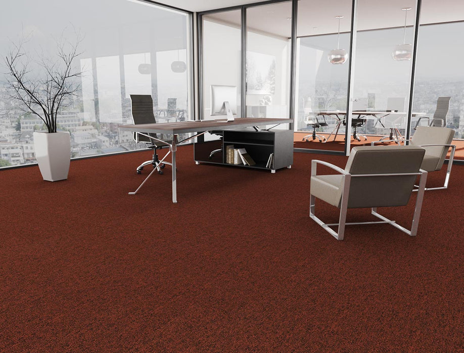 Uplink Polyester Red 3124 Carpet Tile Textured 2