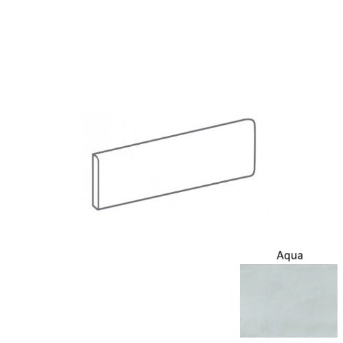 Urban Living Aqua Porcelain Floor & Wall Trim - 3" x 12" Bullnose