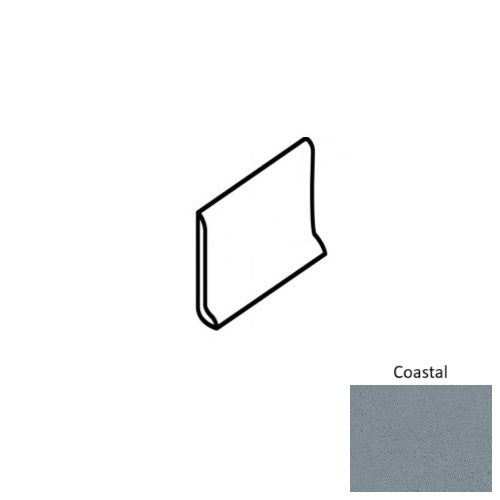 Urban Living Coastal Porcelain Floor & Wall Trim - 6" x 12" Rounded Top Cove Base