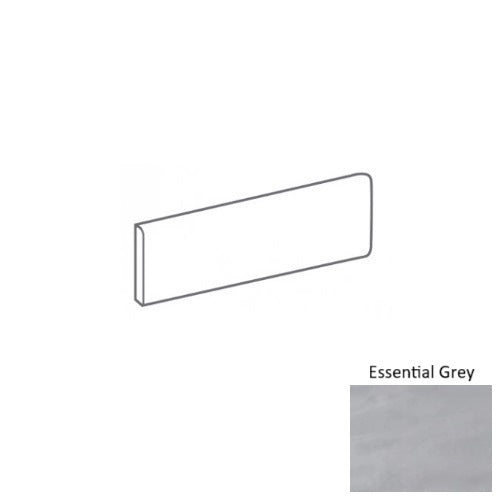 Urban Living Essential Grey Porcelain Floor & Wall Trim - 3" x 12" Bullnose