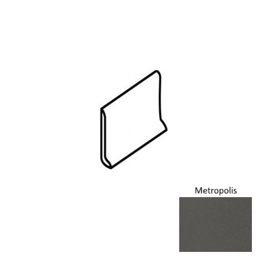 Urban Living Metropolis Porcelain Floor & Wall Trim - 6" x 12" Rounded Top Cove Base