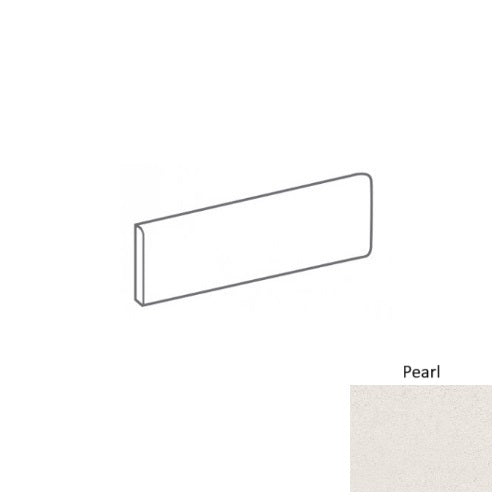 Urban Living Pearl Porcelain Floor & Wall Trim - 3" x 12" Bullnose