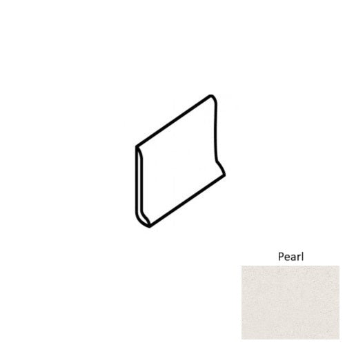 Urban Living Pearl Porcelain Floor & Wall Trim - 6" x 12" Rounded Top Cove Base