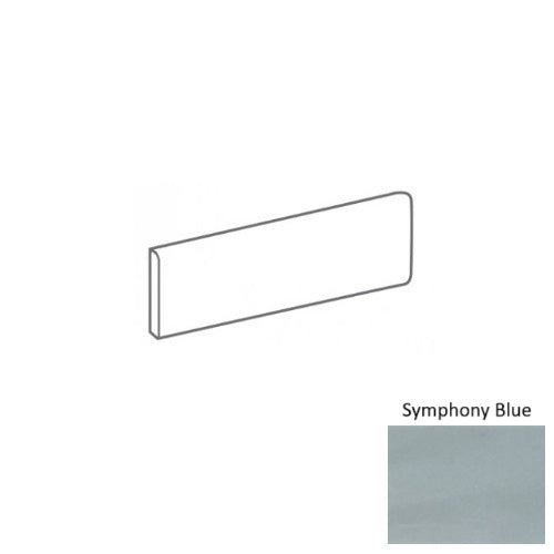 Urban Living Symphony Blue Porcelain Floor & Wall Trim - 3" x 12" Bullnose