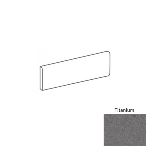 Urban Living Titanium Porcelain Floor & Wall Trim - 3" x 12" Bullnose