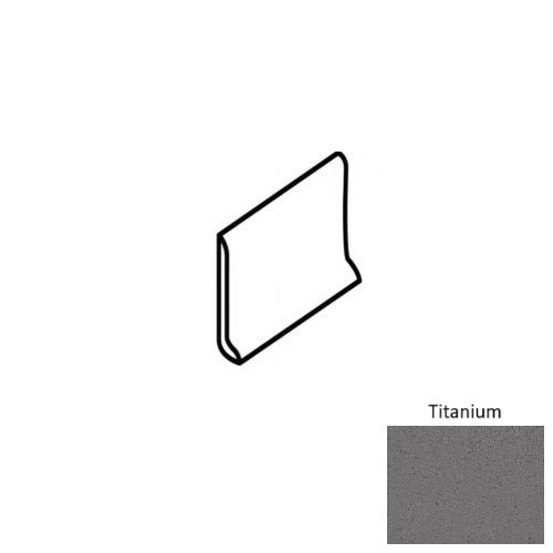 Urban Living Titanium Porcelain Floor & Wall Trim - 6" x 12" Rounded Top Cove Base