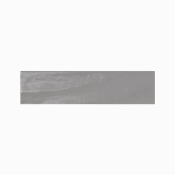 Full Tile Sample - Urbanore Serene Pewter Porcelain Tile - 3" x 12" x 8 MM Glossy